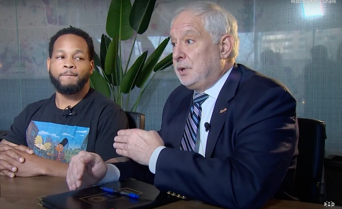 Dan Wyde with a client during an interview